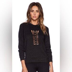 Koral Caliber Cutout Hoodie in Black Size Medium NWT